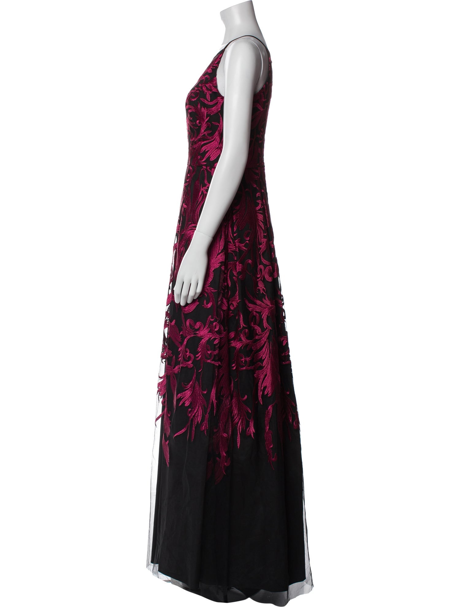 Aidan Mattox Printed Long Dress