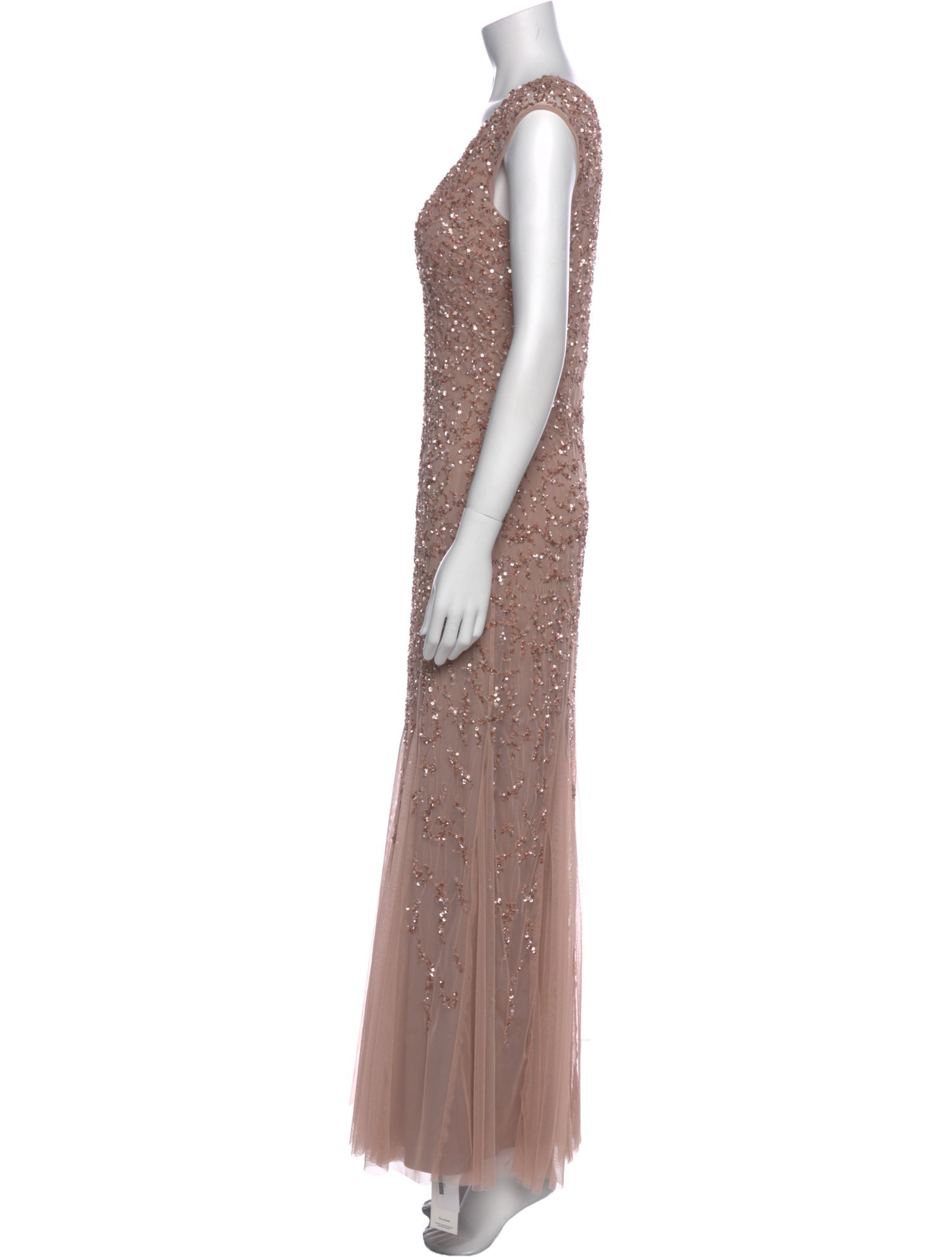 Aidan Mattox V-Neck Long Dress
