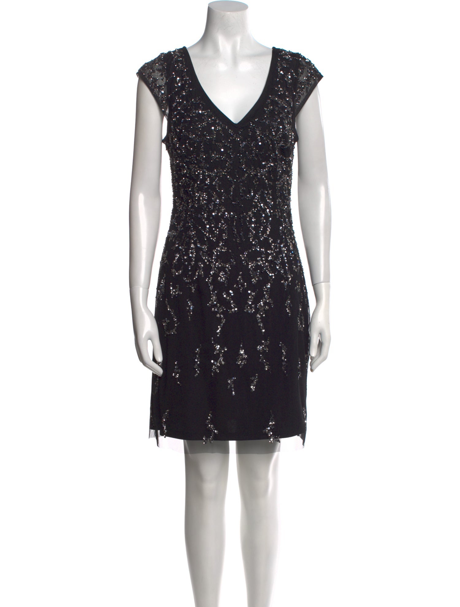 Aidan Mattox V-Neck Mini Dress