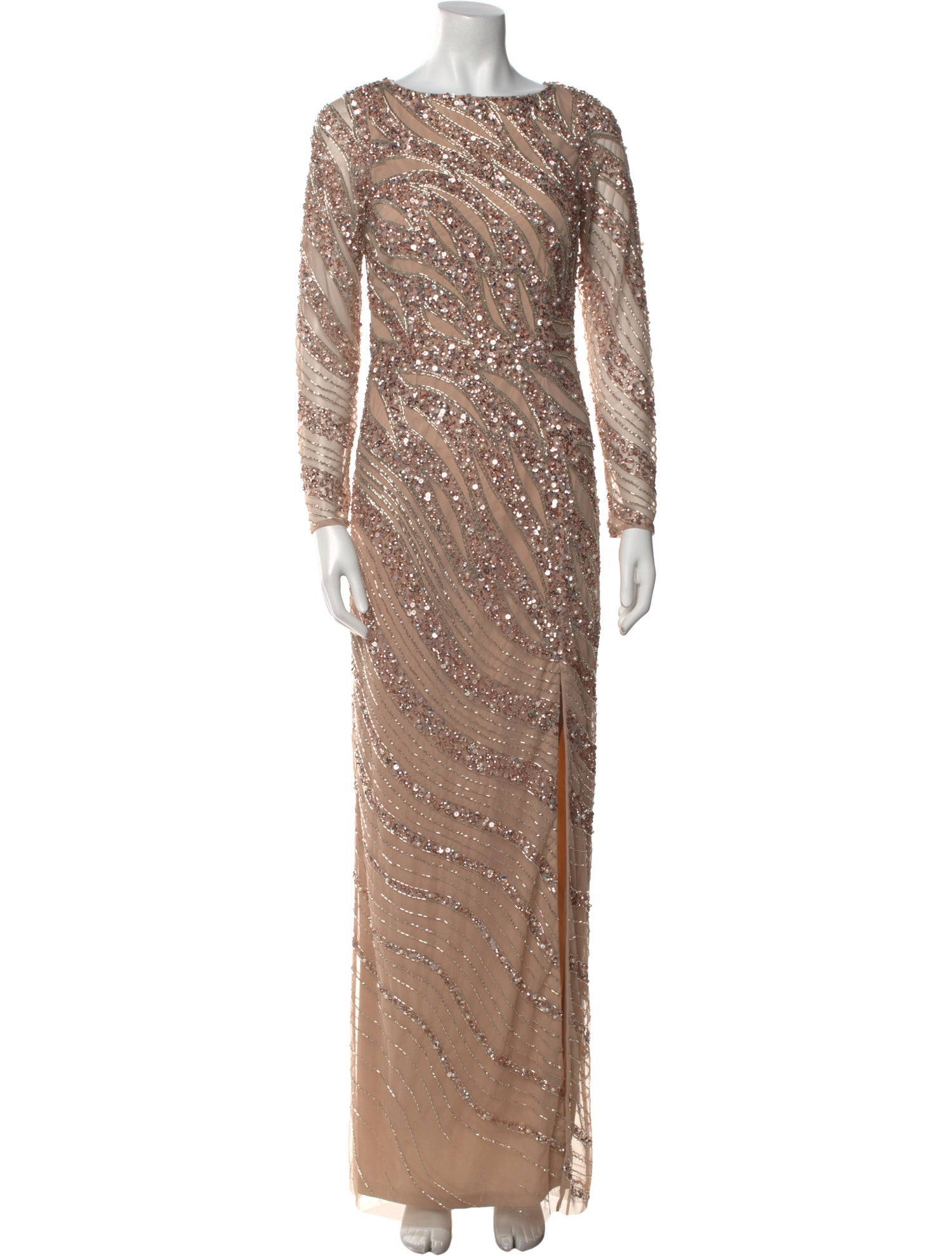 Aidan Mattox Patterned Long Dress