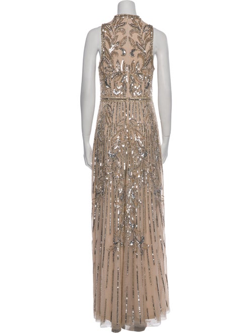 Aidan Mattox Printed Long Dress