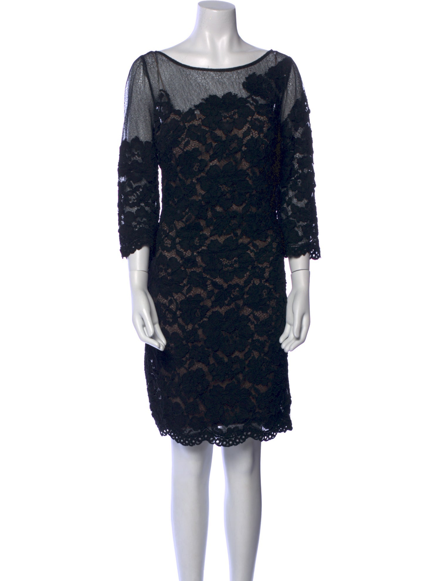 Aidan Mattox Lace Pattern Knee-Length Dress