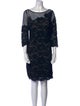 Aidan Mattox Lace Pattern Knee-Length Dress