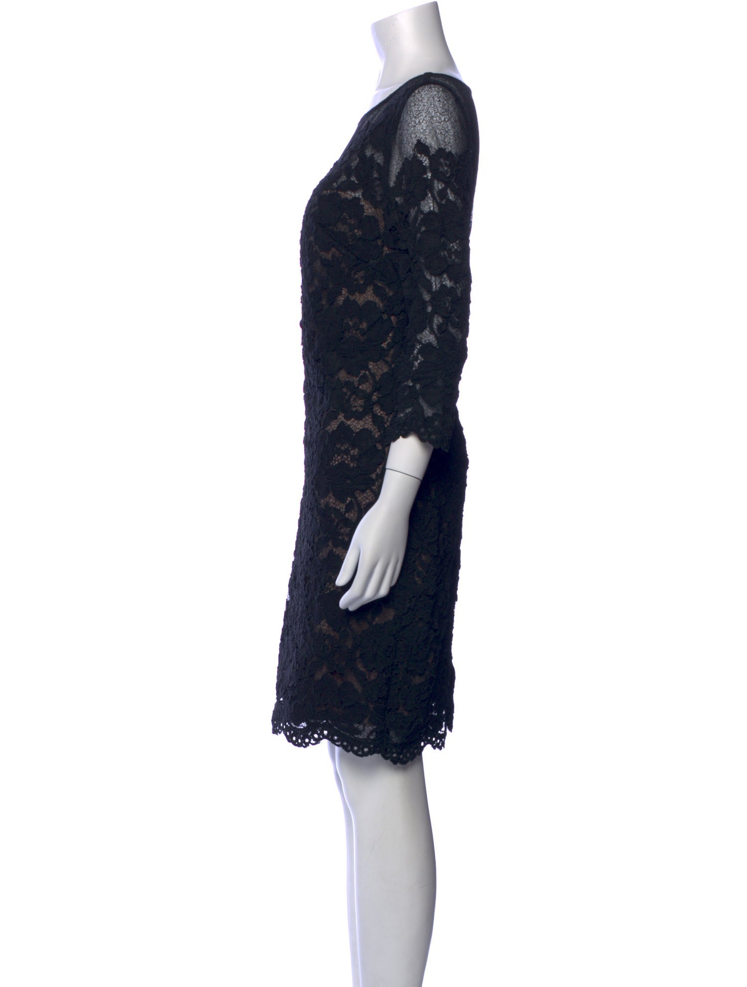 Aidan Mattox Lace Pattern Knee-Length Dress