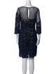 Aidan Mattox Lace Pattern Knee-Length Dress