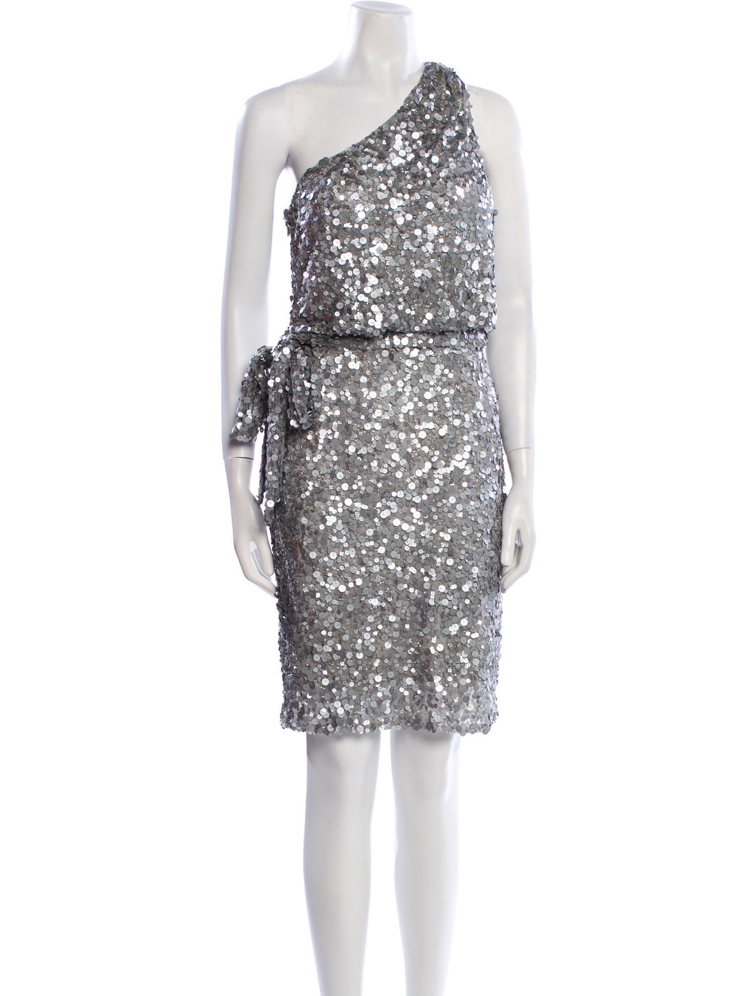 Aidan Mattox One-Shoulder Mini Dress