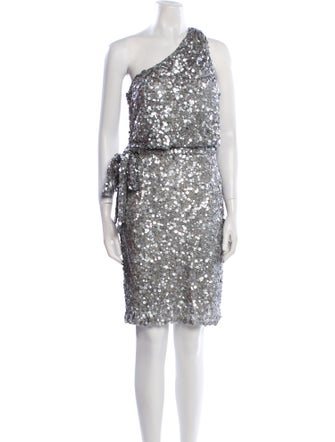 Aidan Mattox One-Shoulder Mini Dress