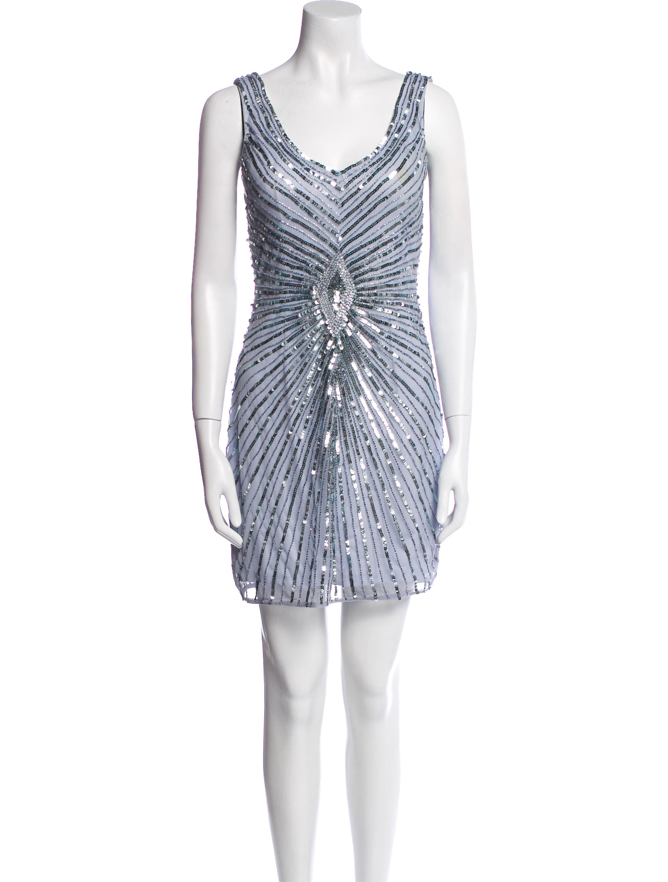 Aidan Mattox Striped Mini Dress