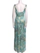 Aidan Mattox Printed Long Dress