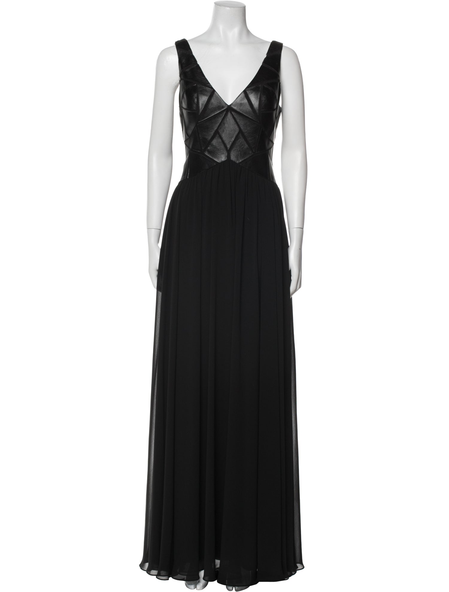 Aidan Mattox V-Neck Long Dress