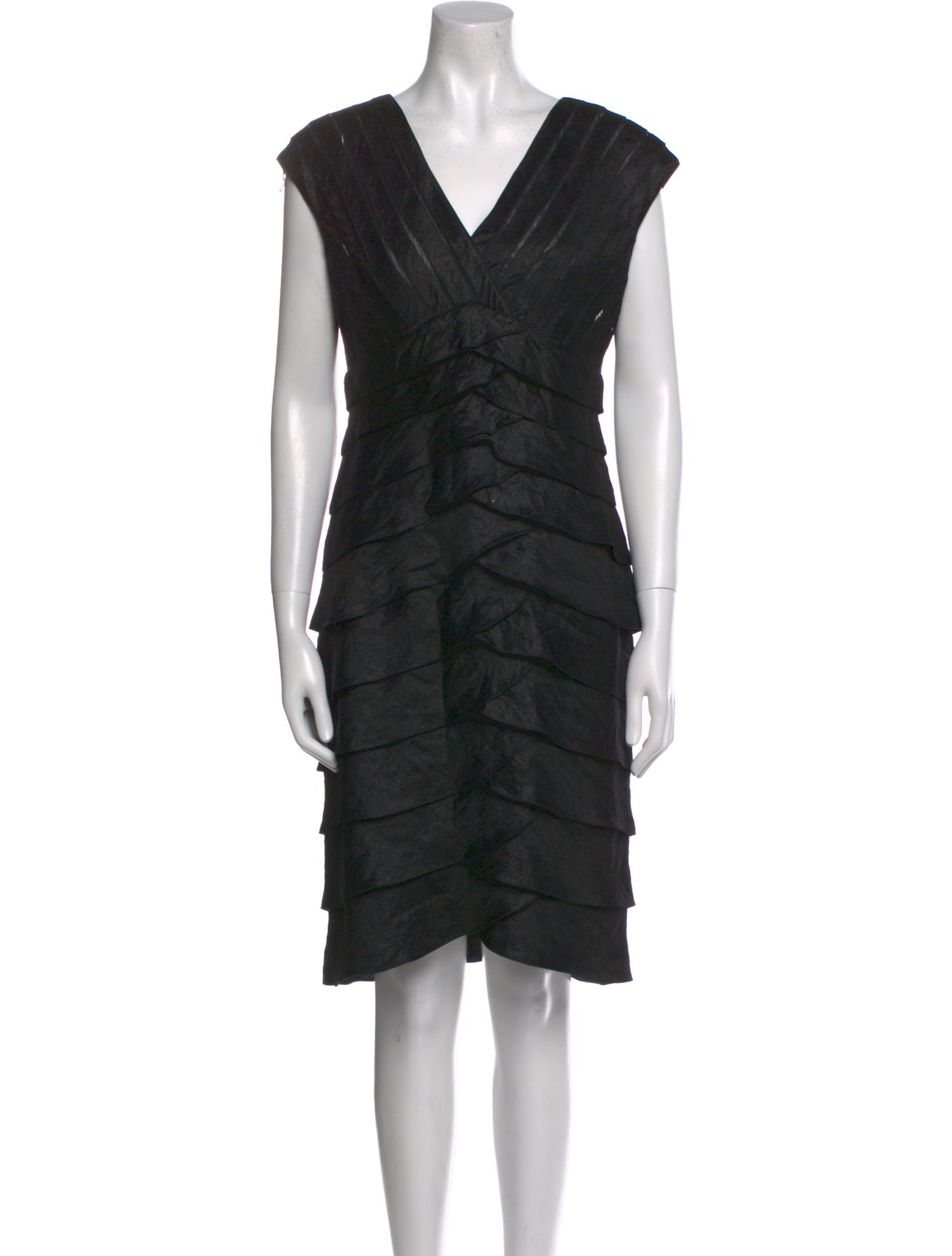 Aidan Mattox V-Neck Knee-Length Dress