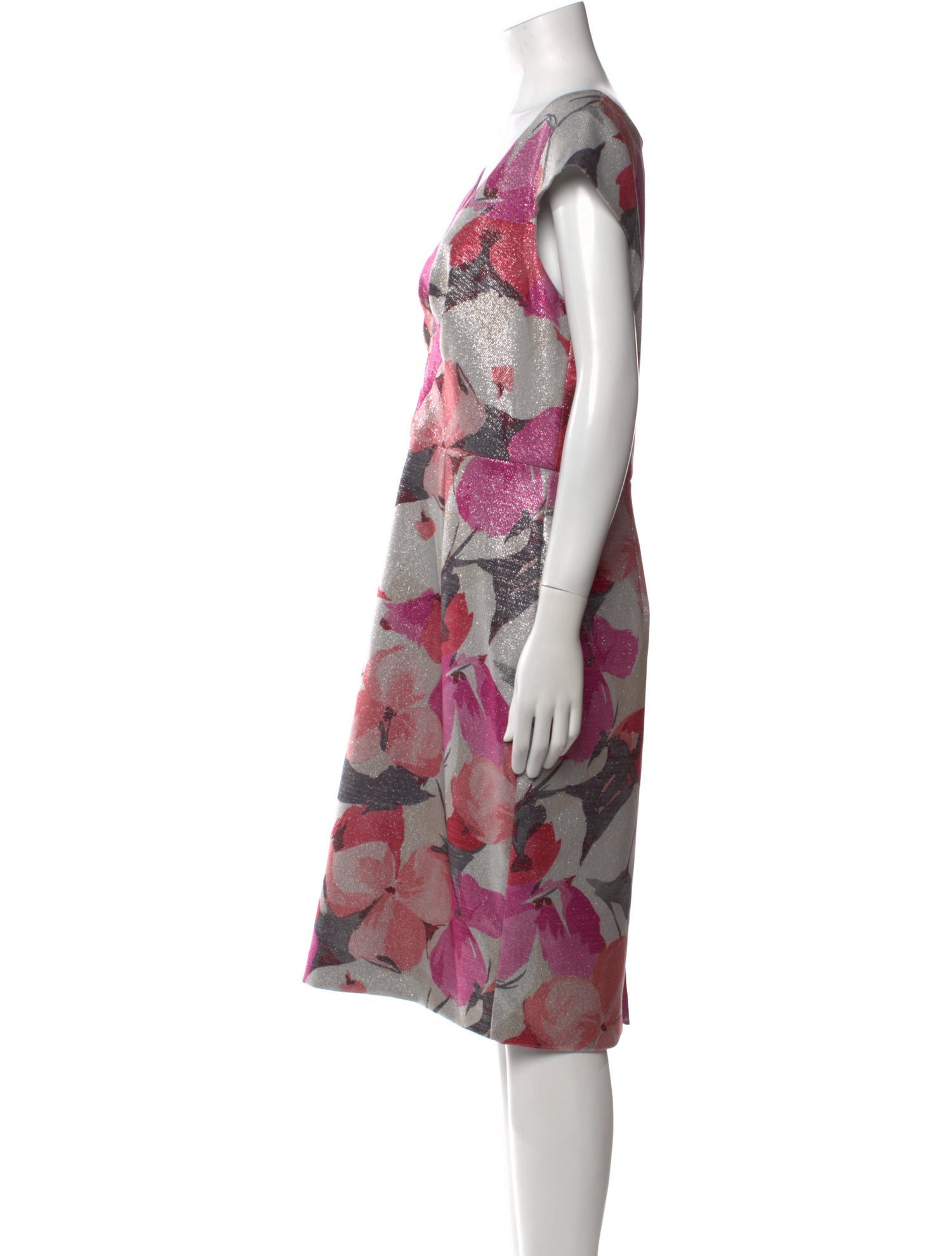 Aidan Mattox Printed Midi Length Dress w/ Tags
