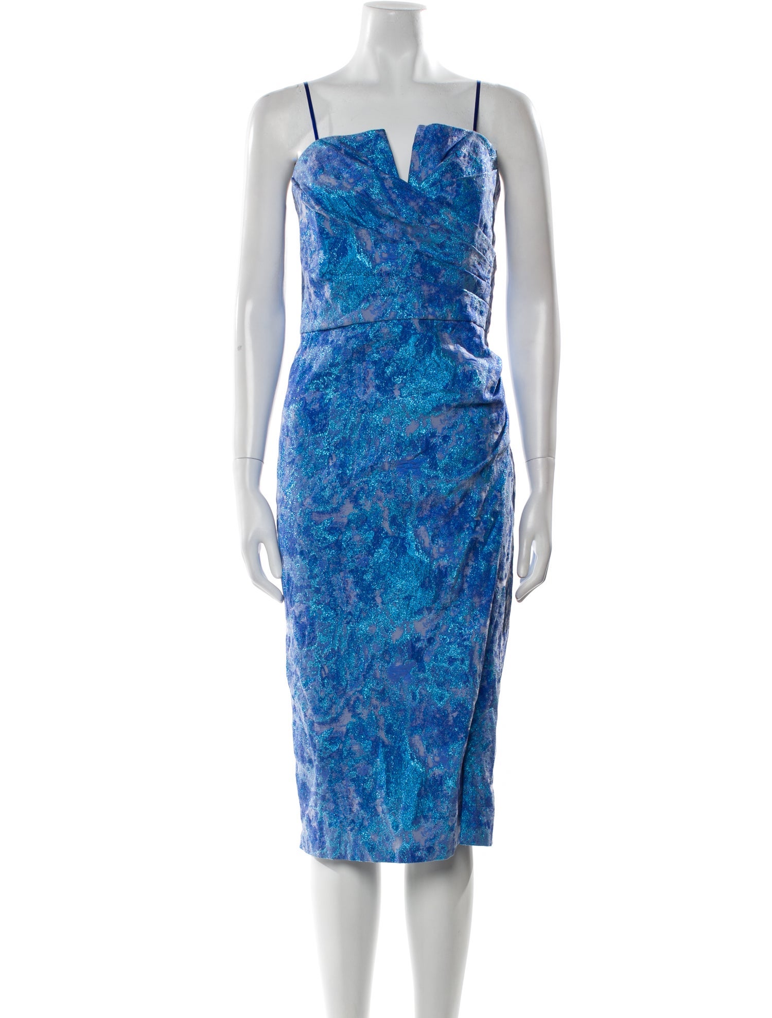 Aidan Mattox Printed Knee-Length Dress w/ Tags