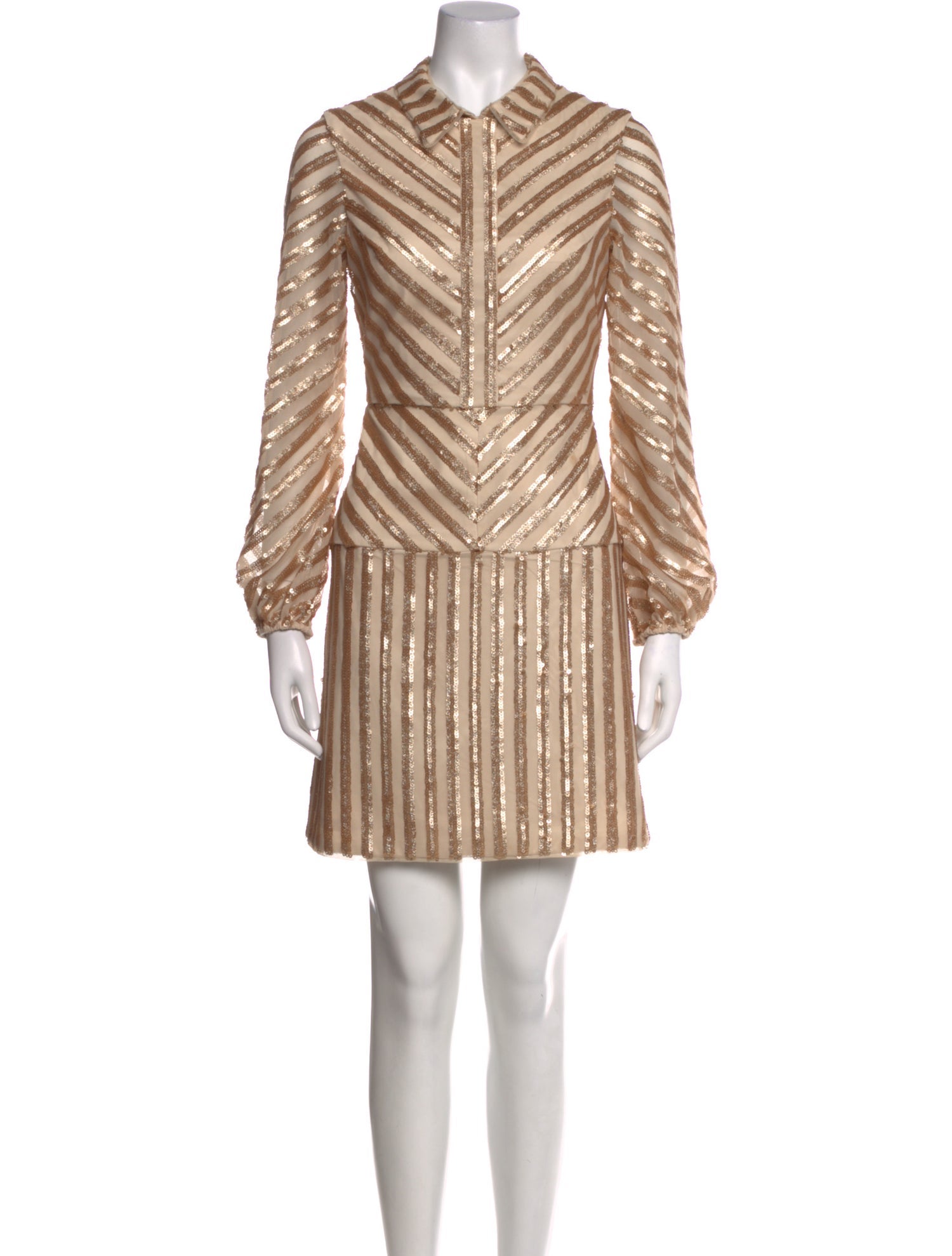 Aidan Mattox Striped Mini Dress