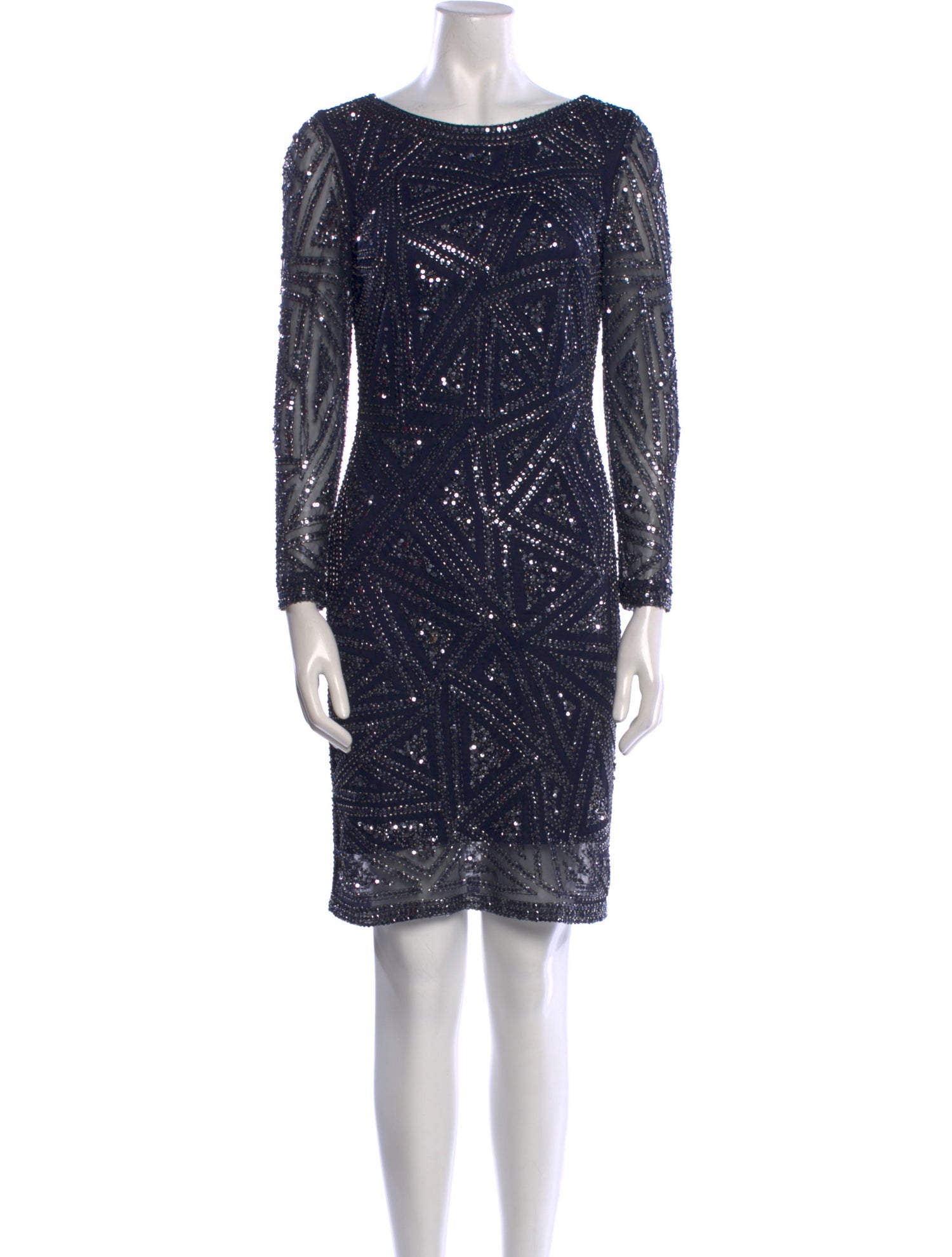 Aidan Mattox Scoop Neck Mini Dress