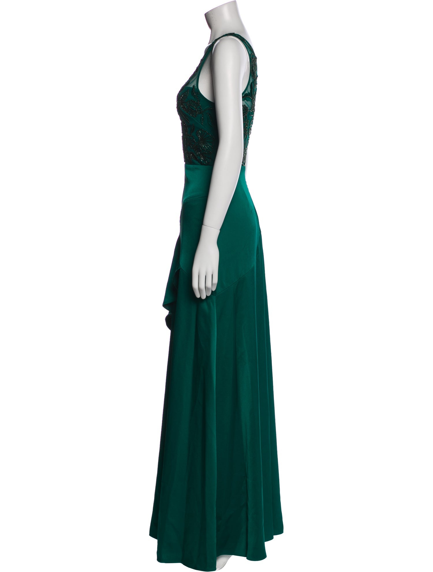 Aidan Mattox V-Neck Long Dress