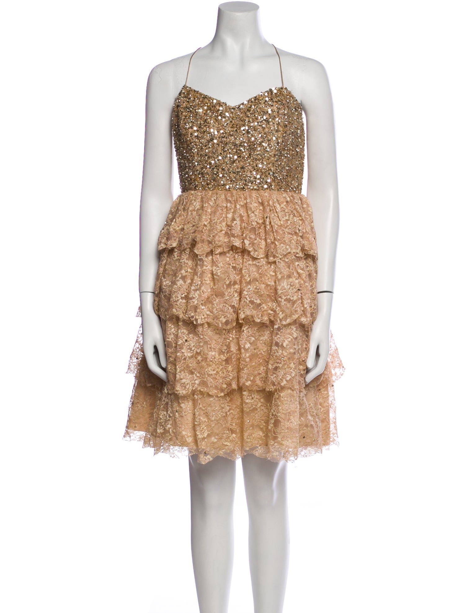 Aidan Mattox Patterned Mini Dress