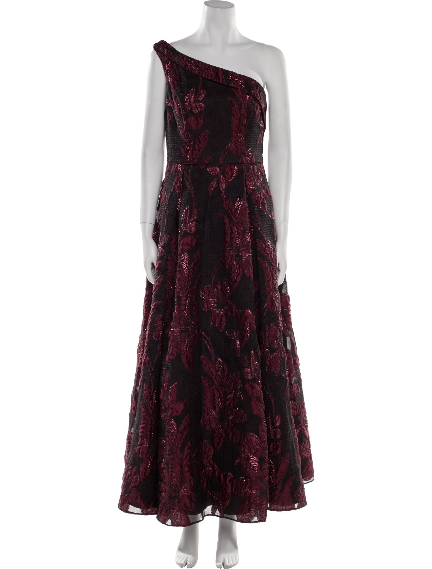 Aidan Mattox Floral Print Long Dress