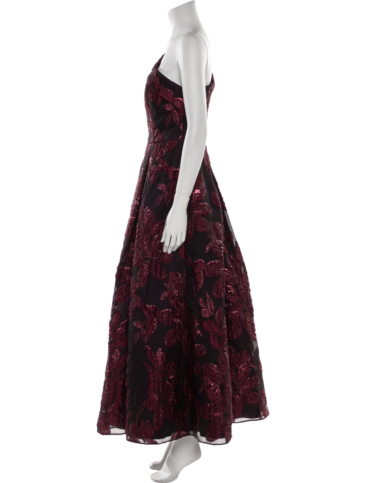Aidan Mattox Floral Print Long Dress