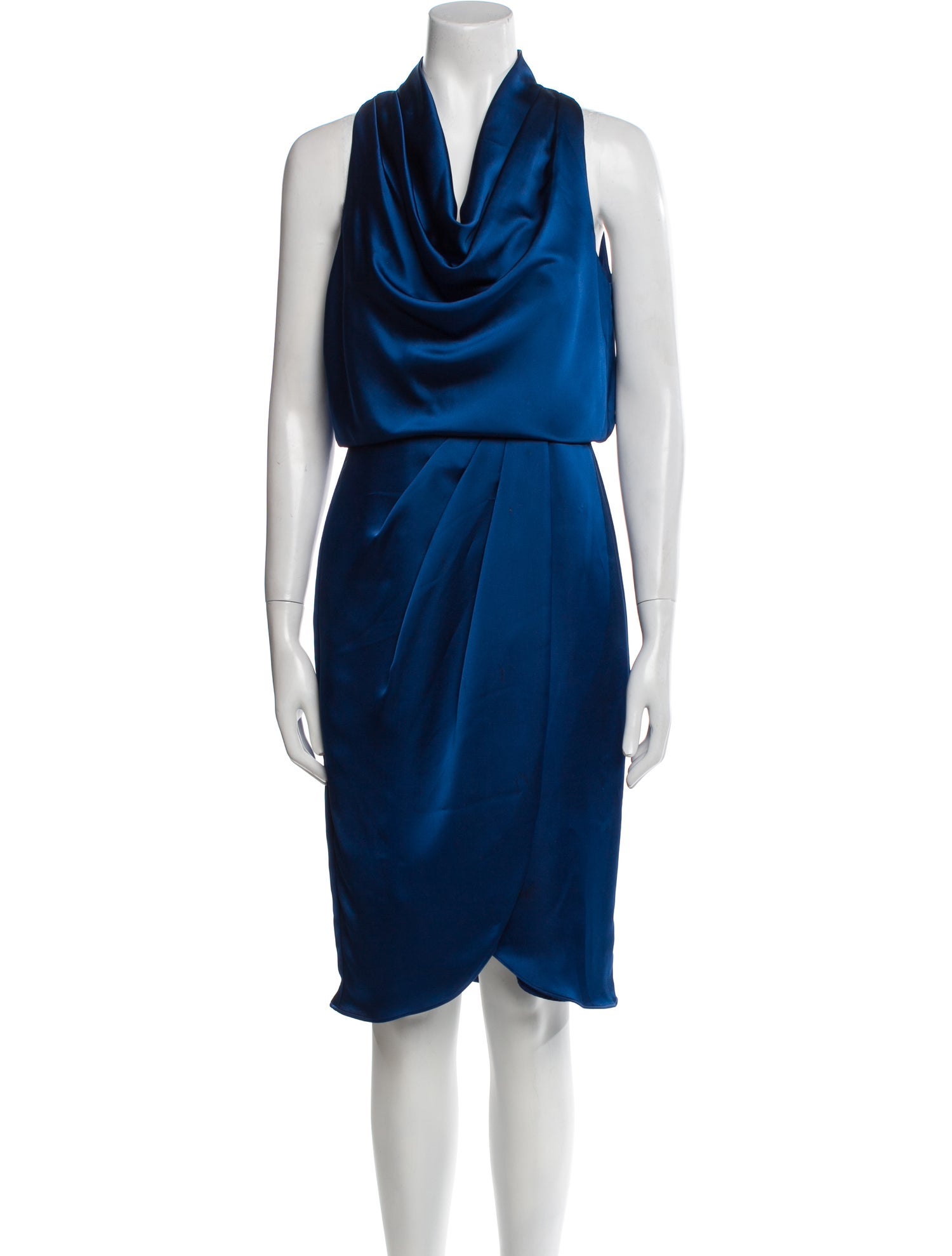 Aidan Mattox Cowl Neck Knee-Length Dress