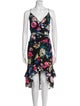 Aidan Mattox Floral Print Midi Length Dress
