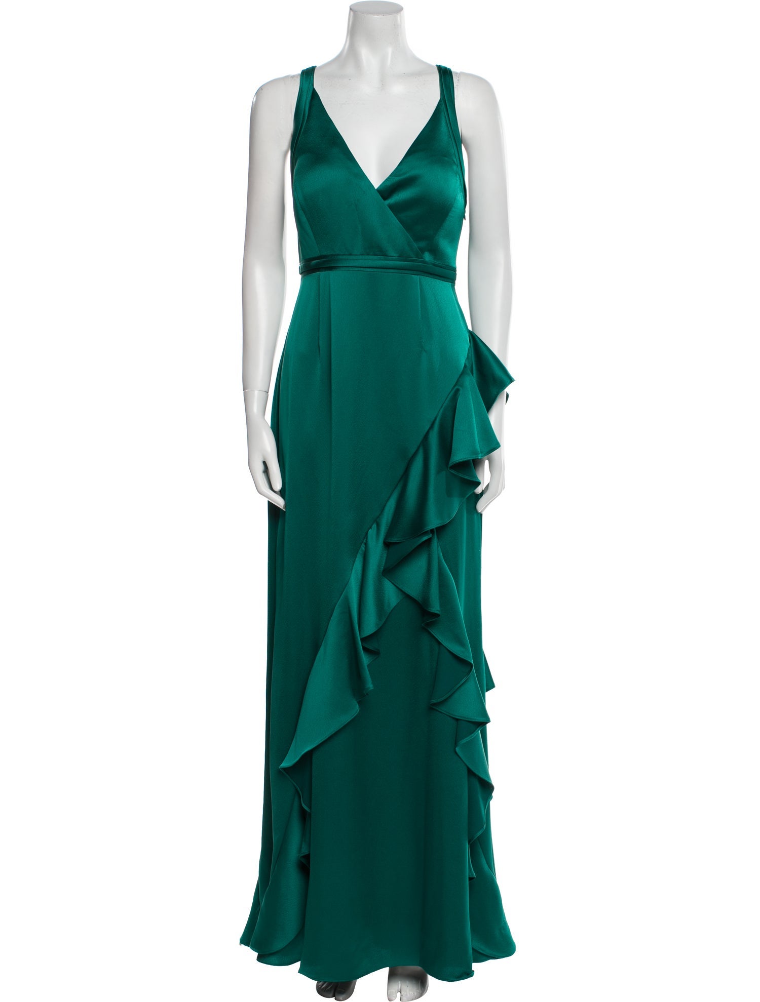 Aidan Mattox V-Neck Long Dress