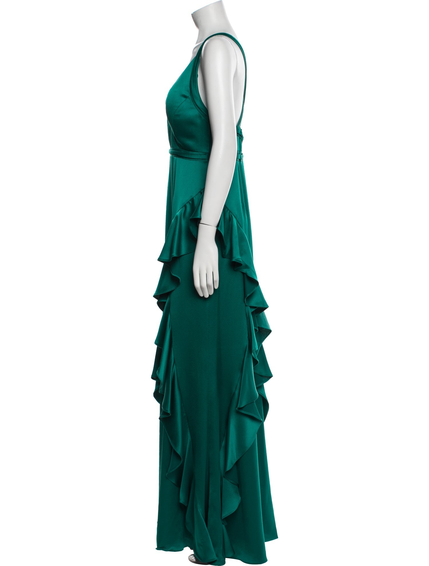 Aidan Mattox V-Neck Long Dress