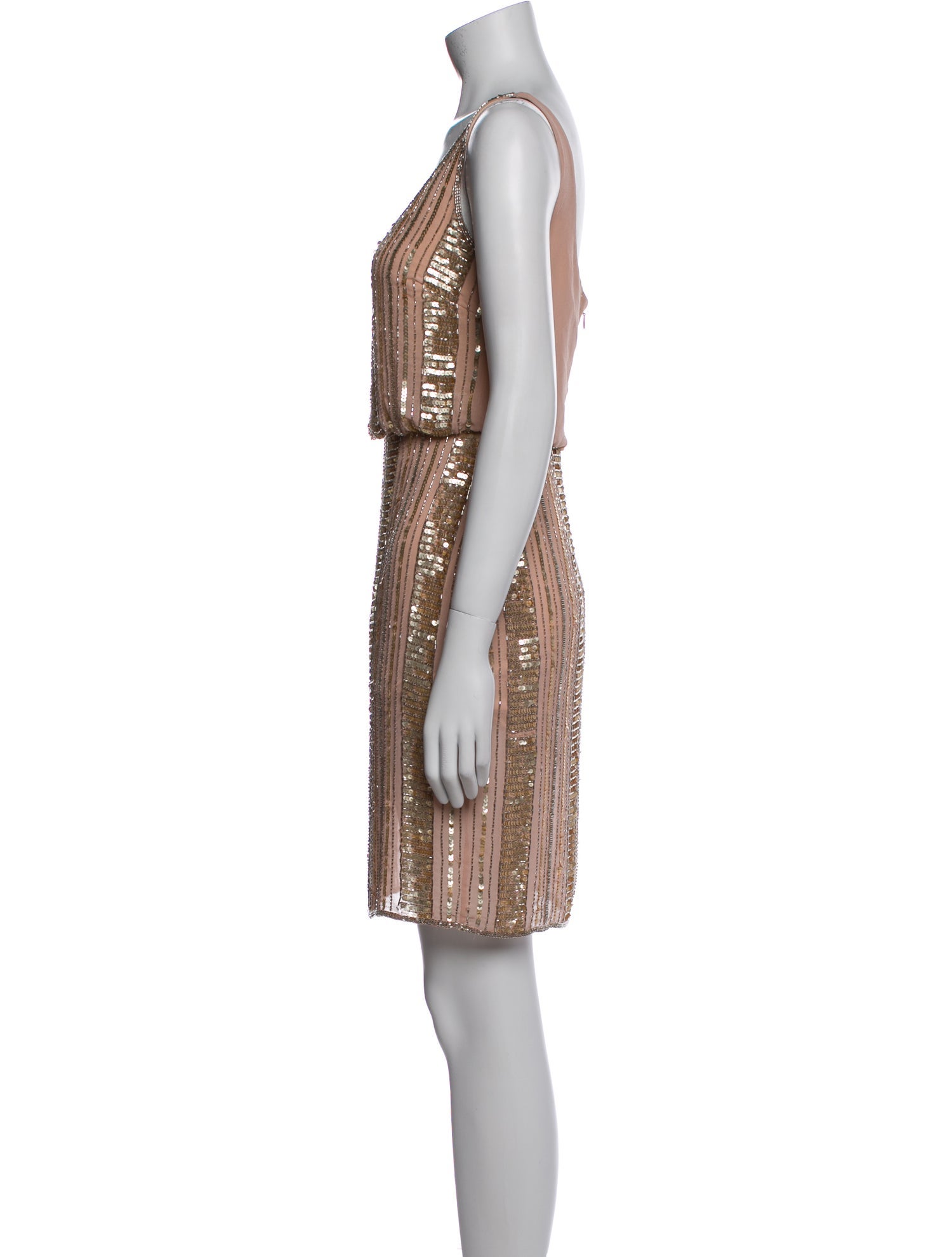 Aidan Mattox Striped Mini Dress