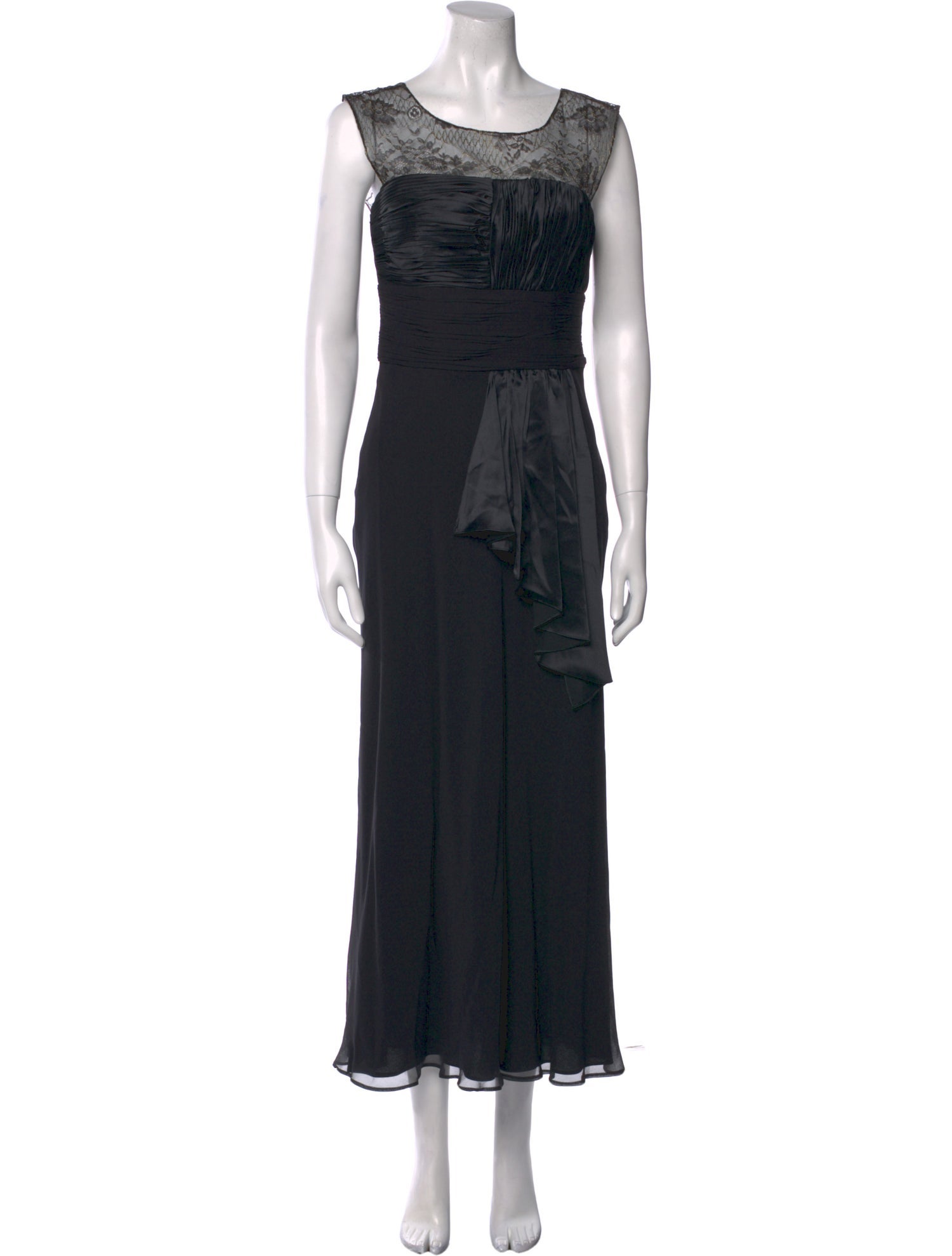 Aidan Mattox Silk Long Dress