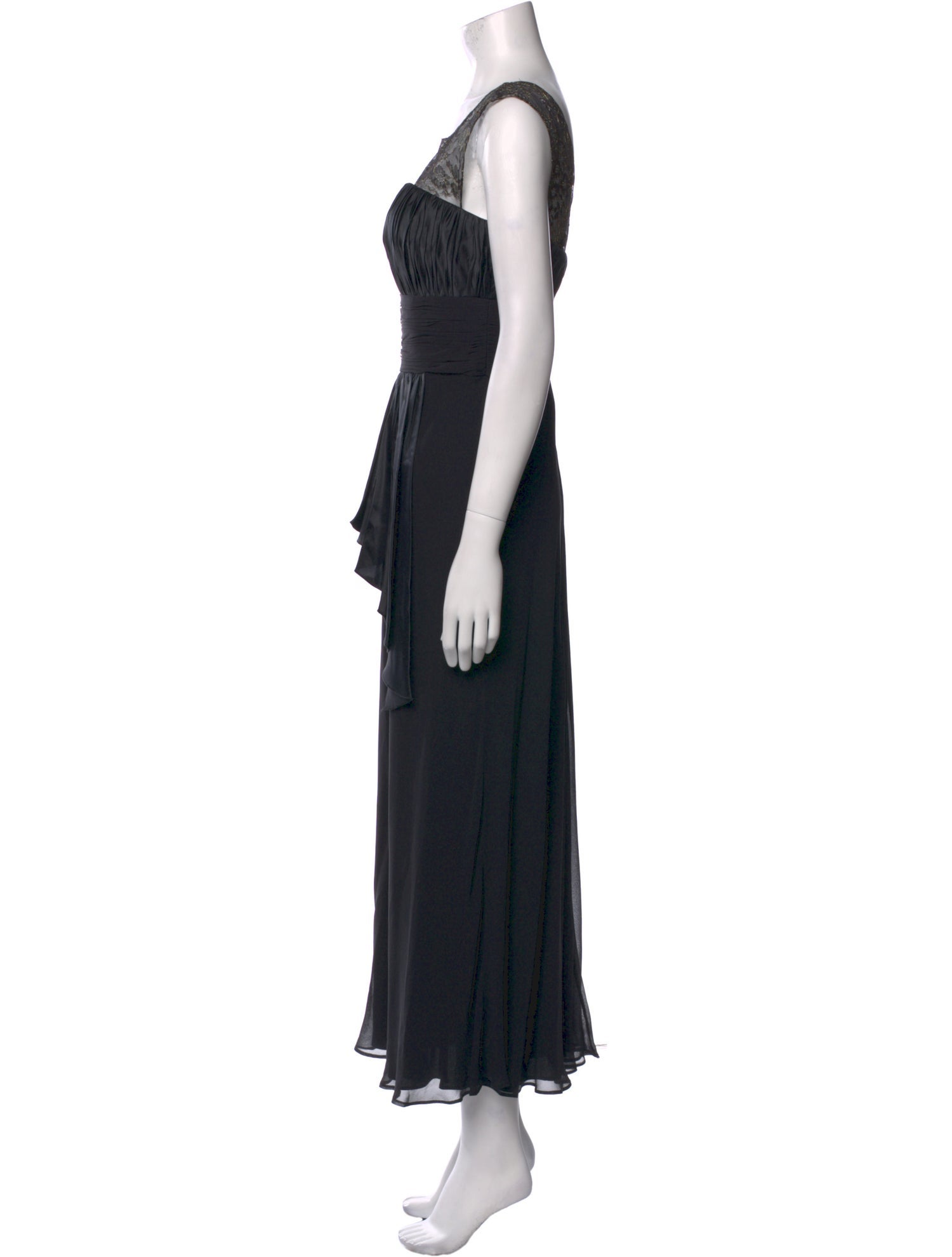 Aidan Mattox Silk Long Dress