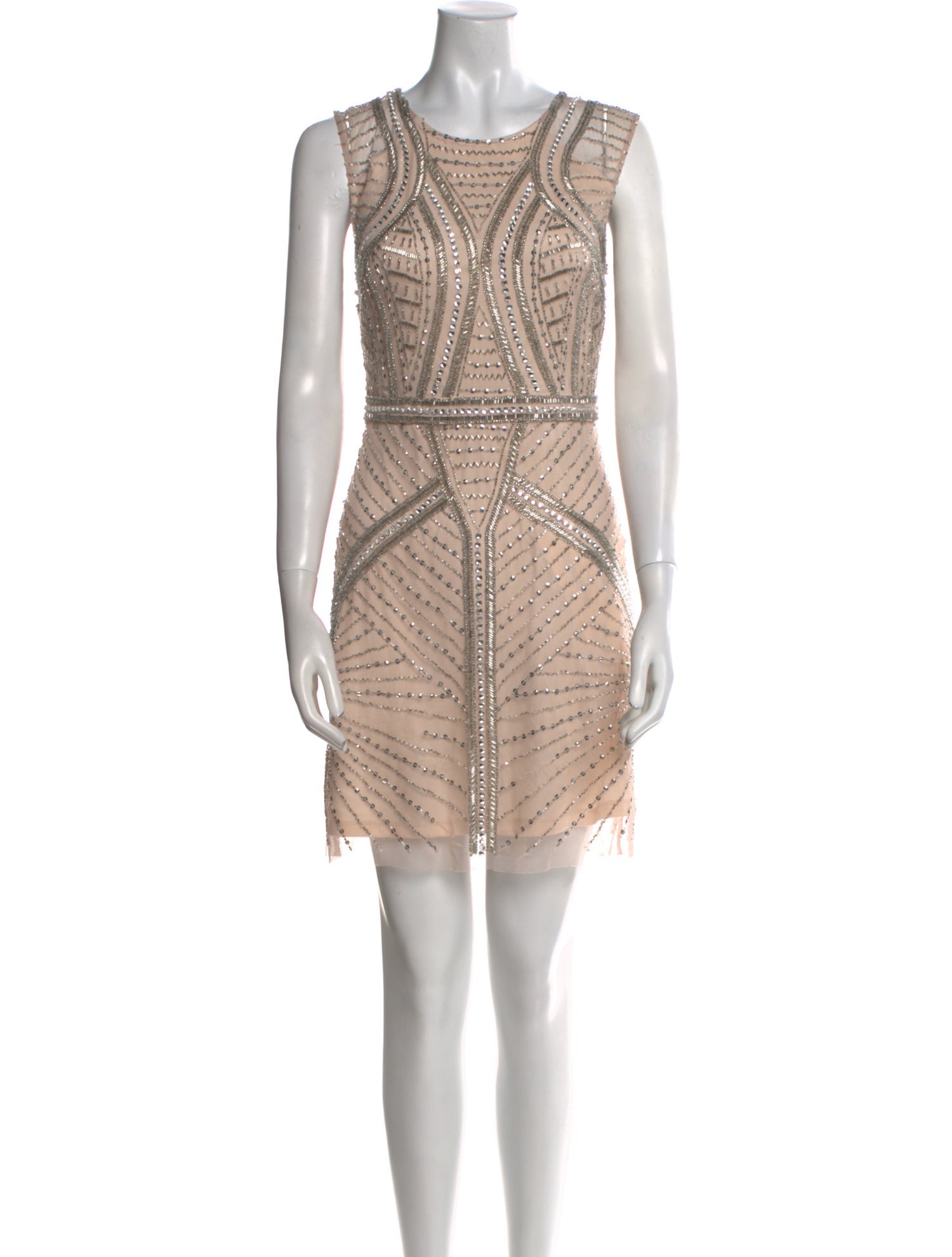 Aidan Mattox Lace Pattern Mini Dress