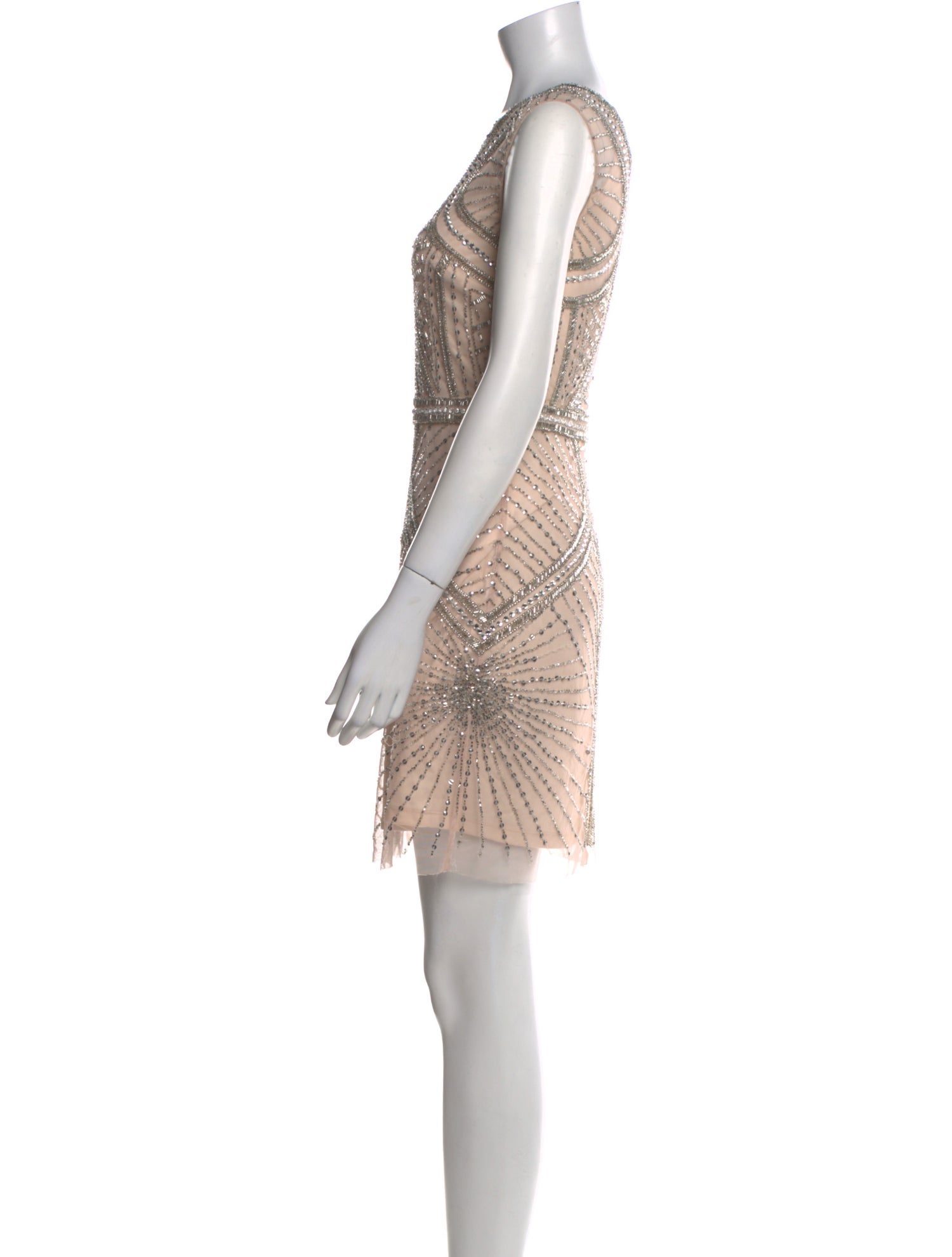 Aidan Mattox Lace Pattern Mini Dress