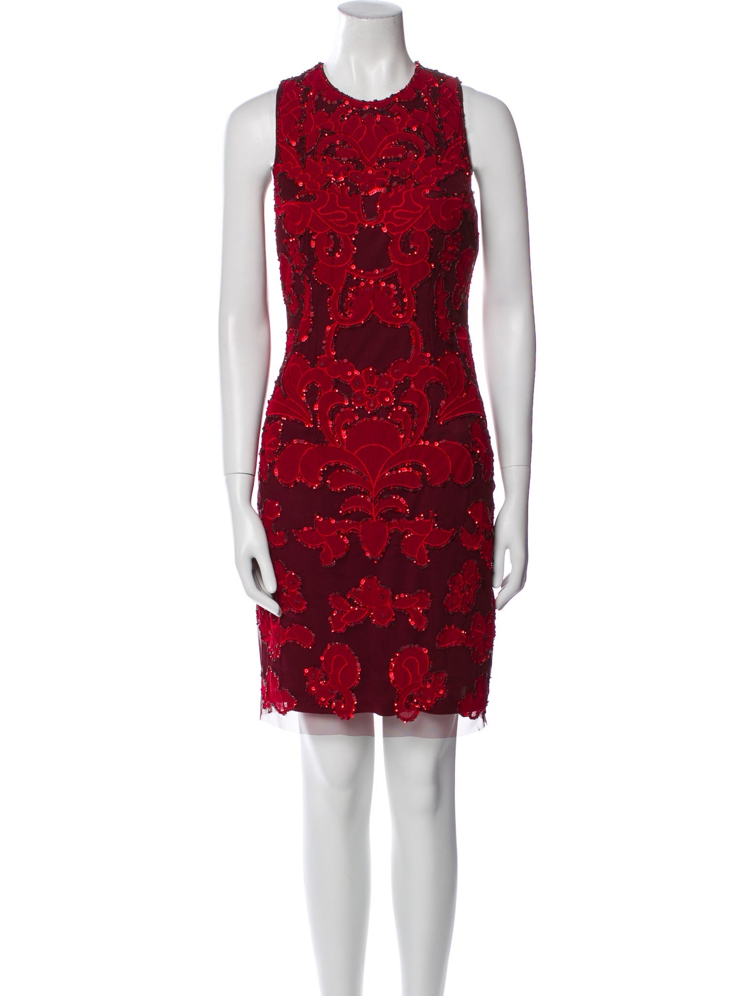 Aidan Mattox Lace Pattern Mini Dress