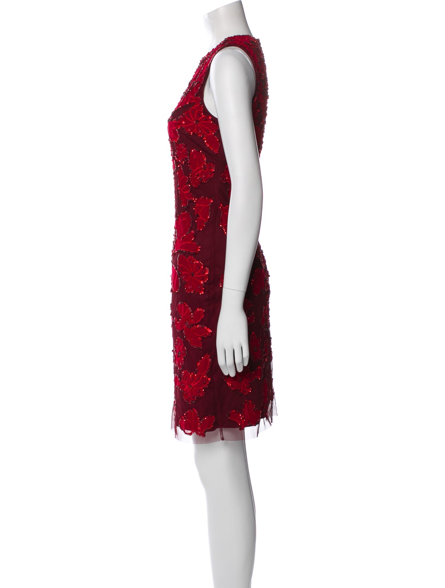 Aidan Mattox Lace Pattern Mini Dress