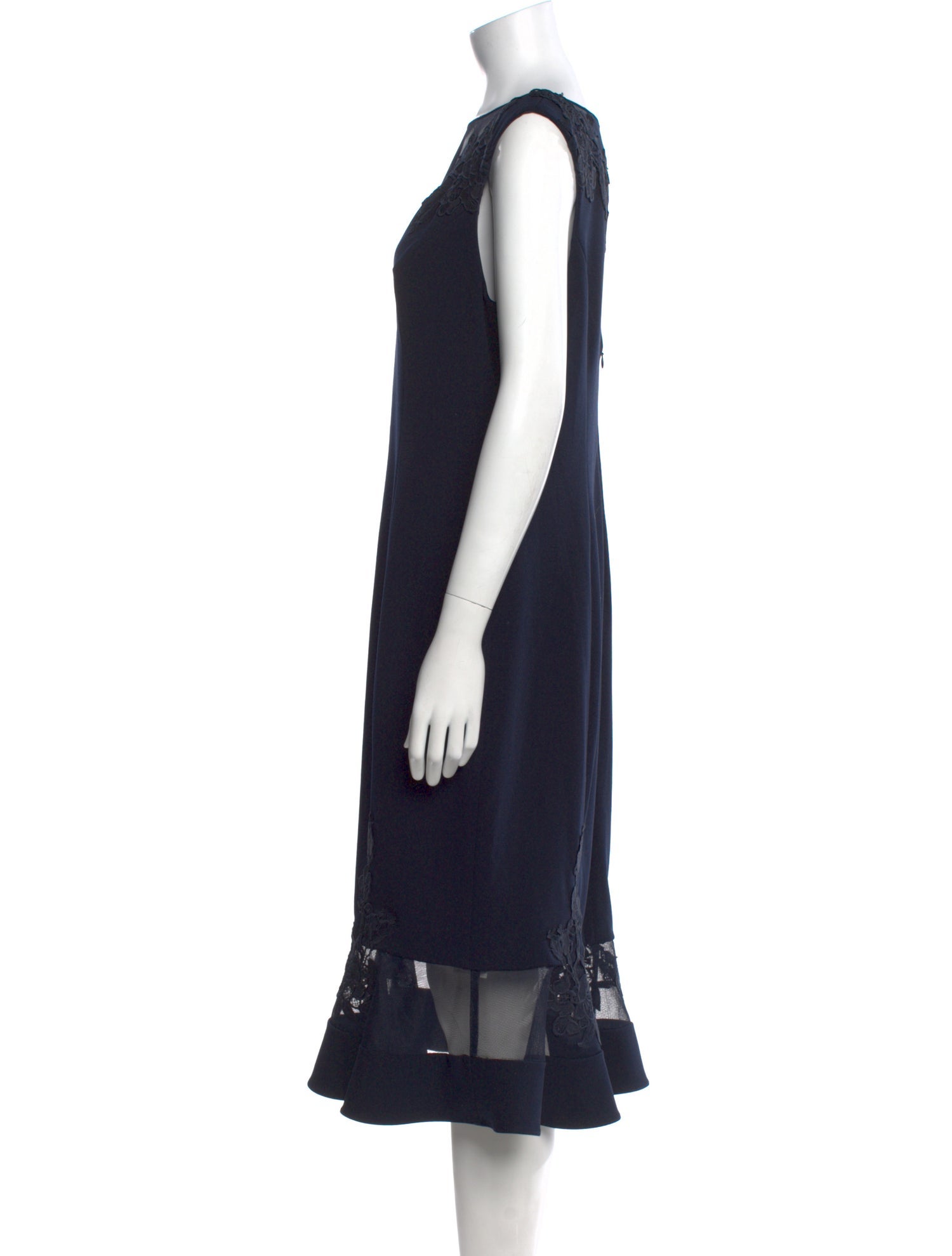 Aidan Mattox Bateau Neckline Midi Length Dress w/ Tags