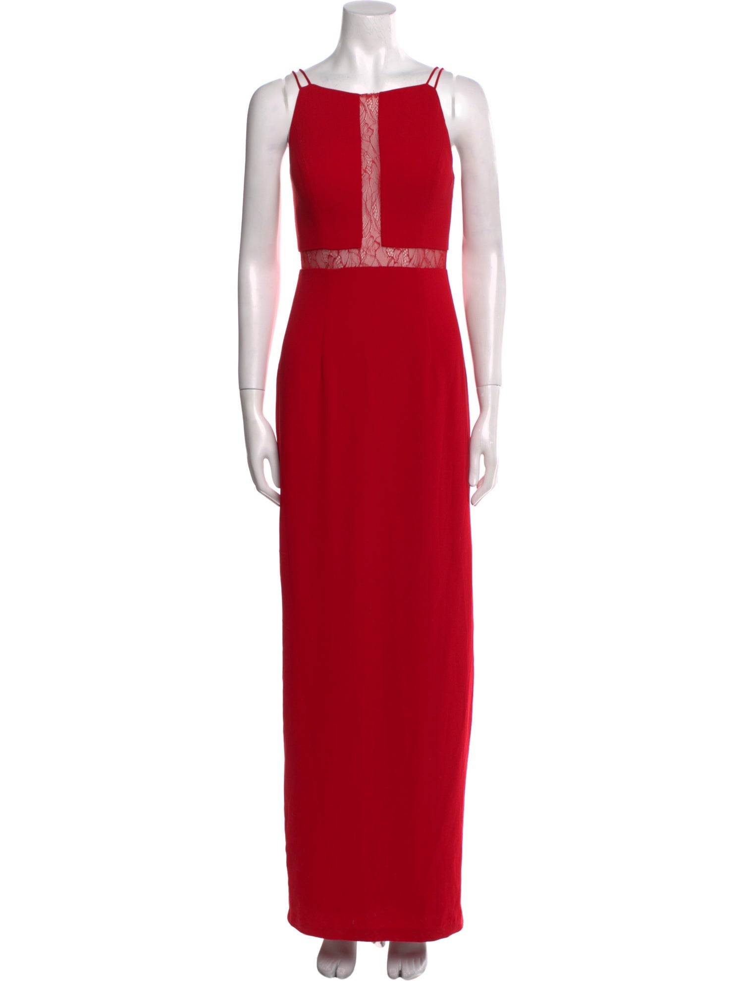 Aidan Mattox Square Neckline Long Dress