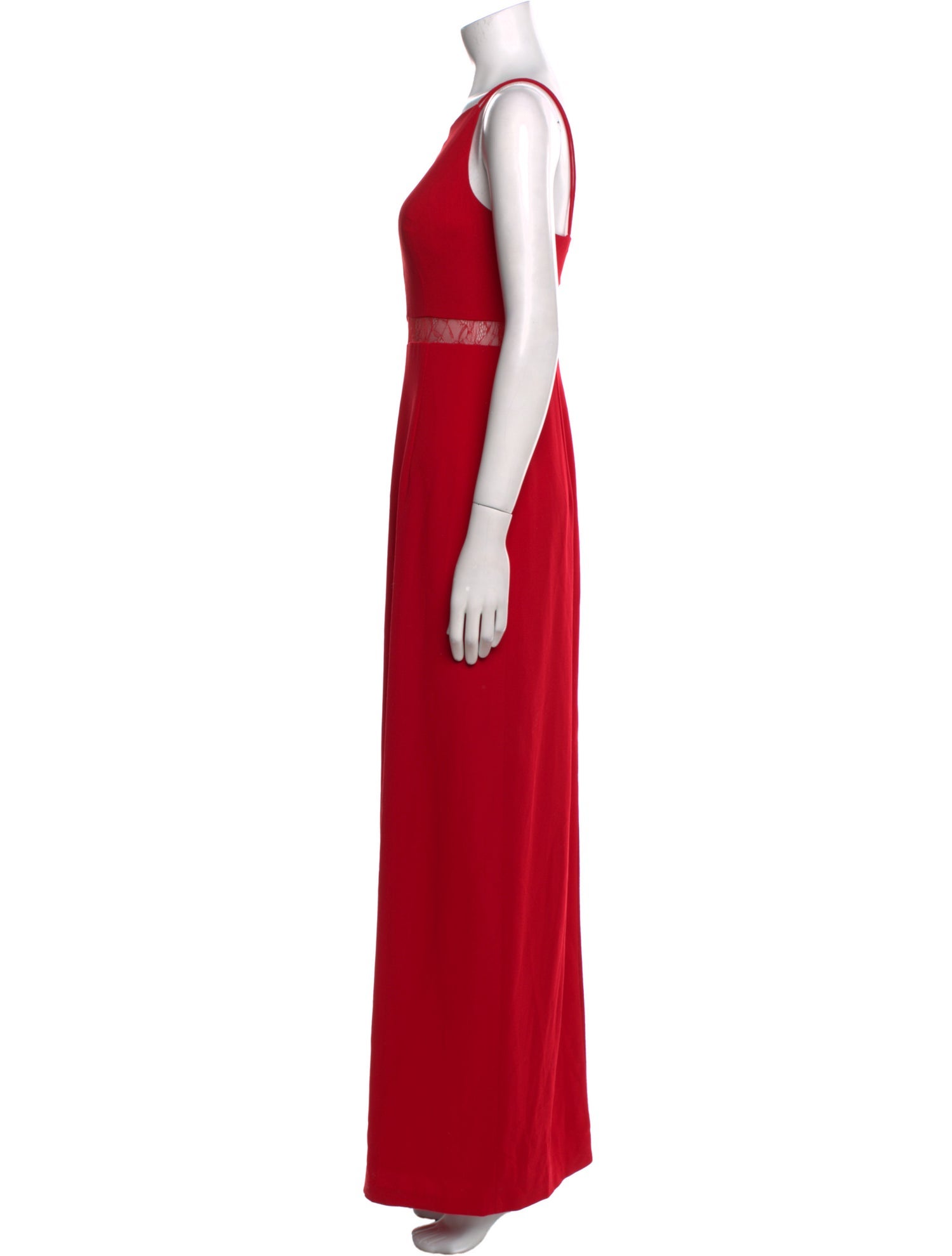 Aidan Mattox Square Neckline Long Dress