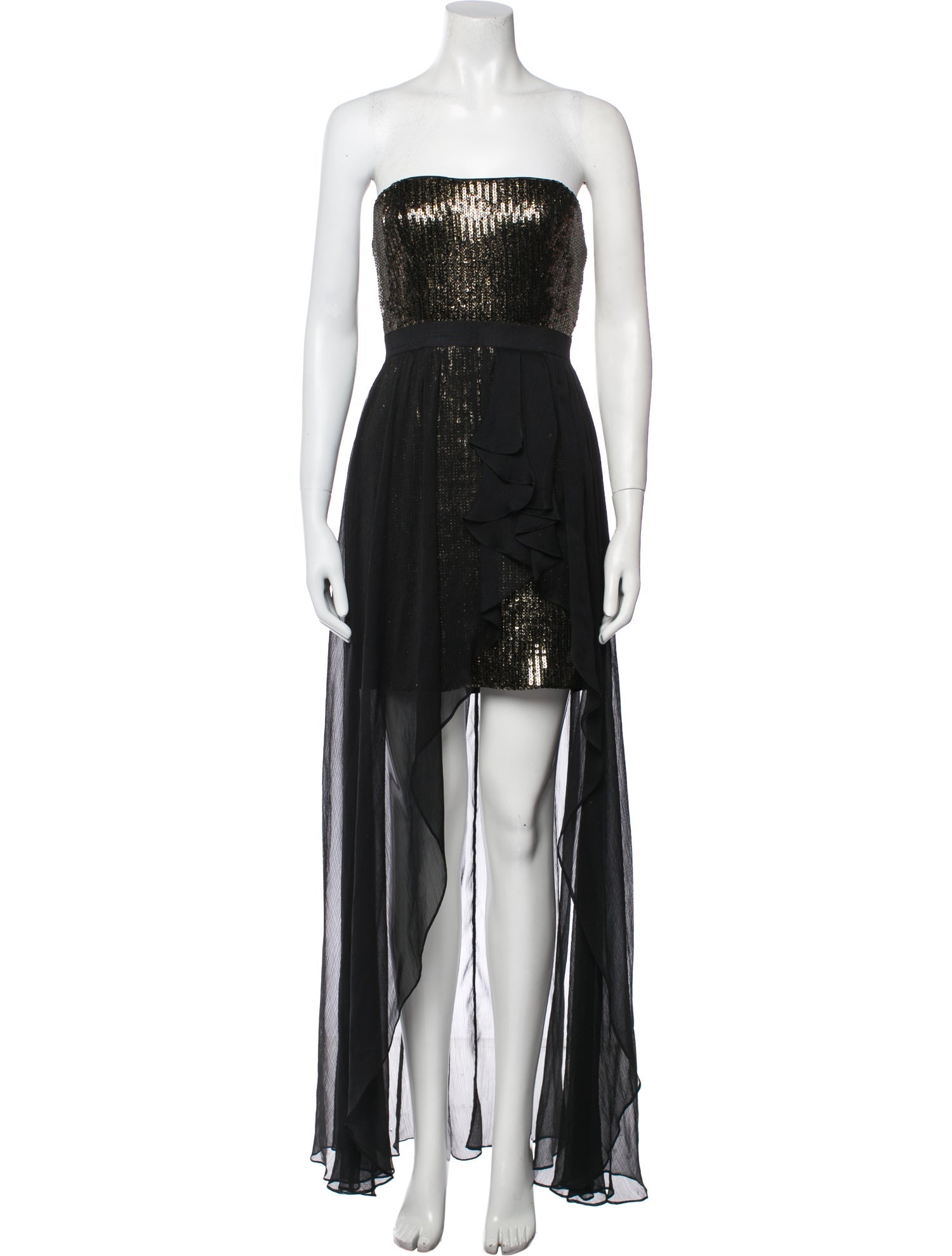 Aidan Mattox Strapless Long Dress