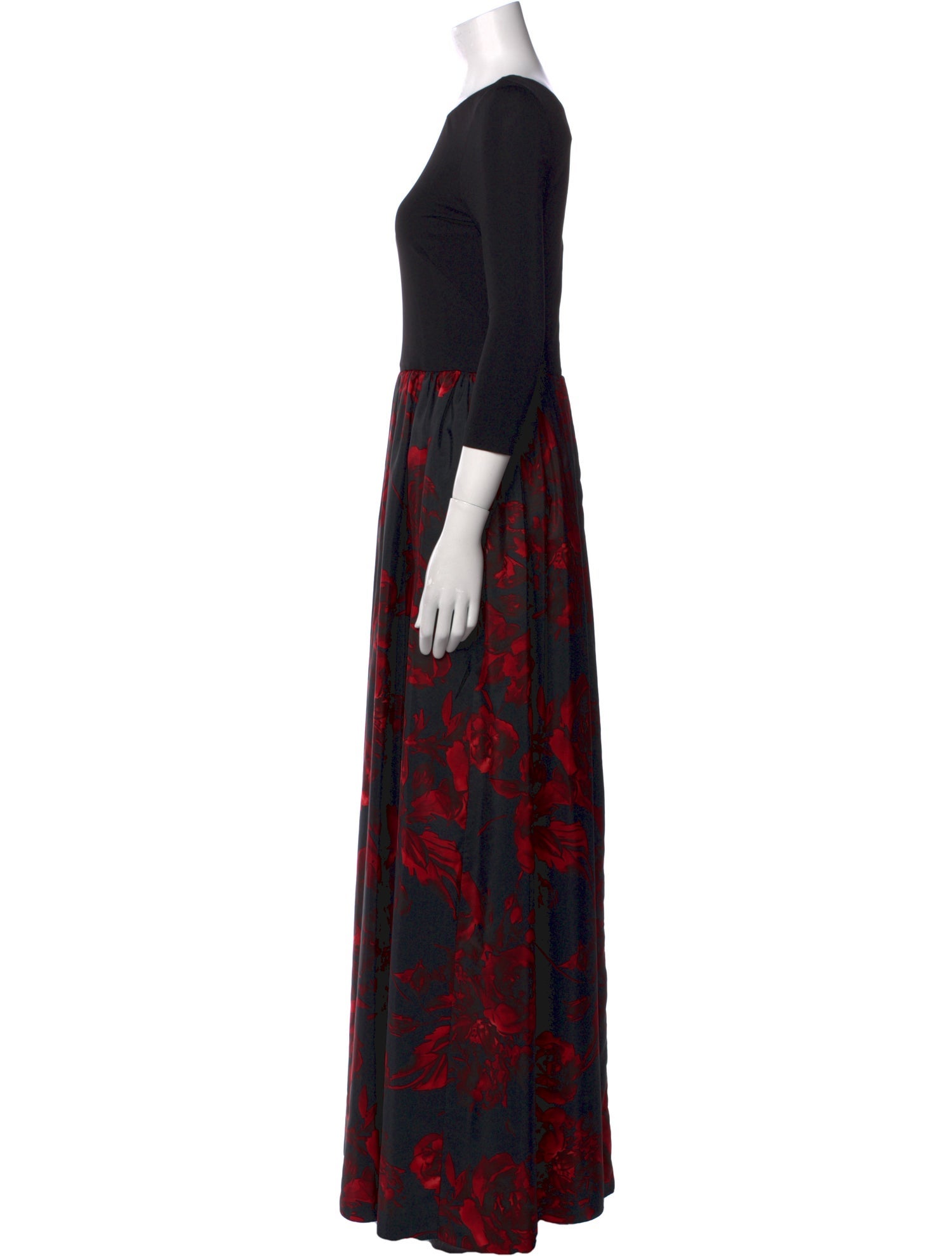 Aidan Mattox Floral Print Long Dress