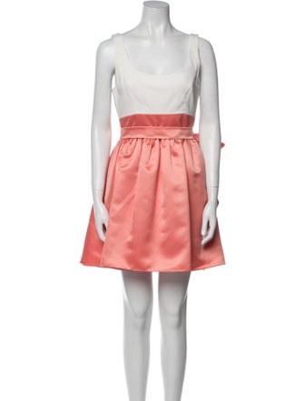 Aidan Mattox Scoop Neck Mini Dress