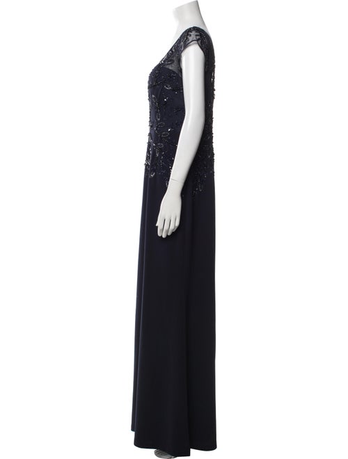 Aidan Mattox V-Neck Long Dress