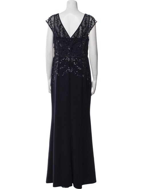 Aidan Mattox V-Neck Long Dress
