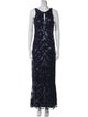 Aidan Mattox V-Neck Long Dress