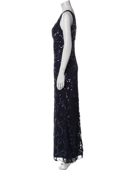 Aidan Mattox V-Neck Long Dress