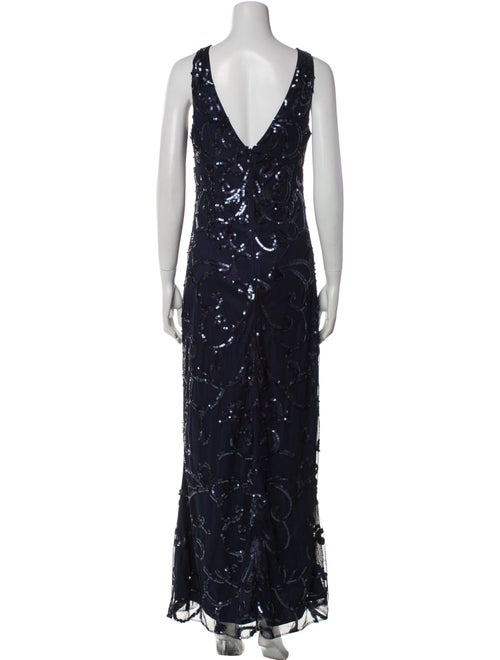 Aidan Mattox V-Neck Long Dress