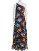 Aidan Mattox Floral Print Long Dress