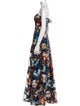 Aidan Mattox Floral Print Long Dress