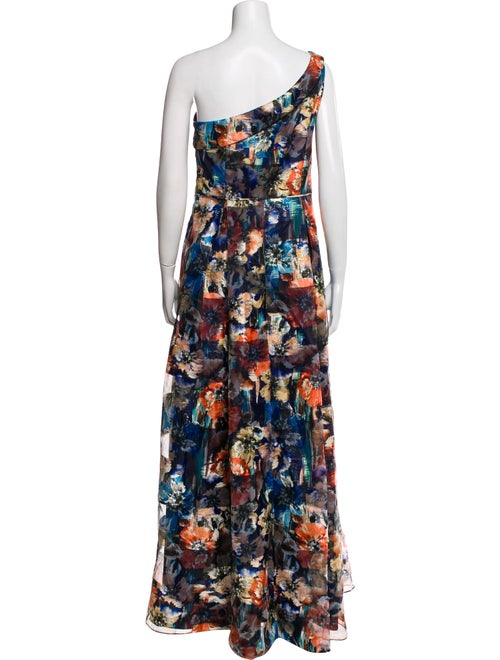 Aidan Mattox Floral Print Long Dress