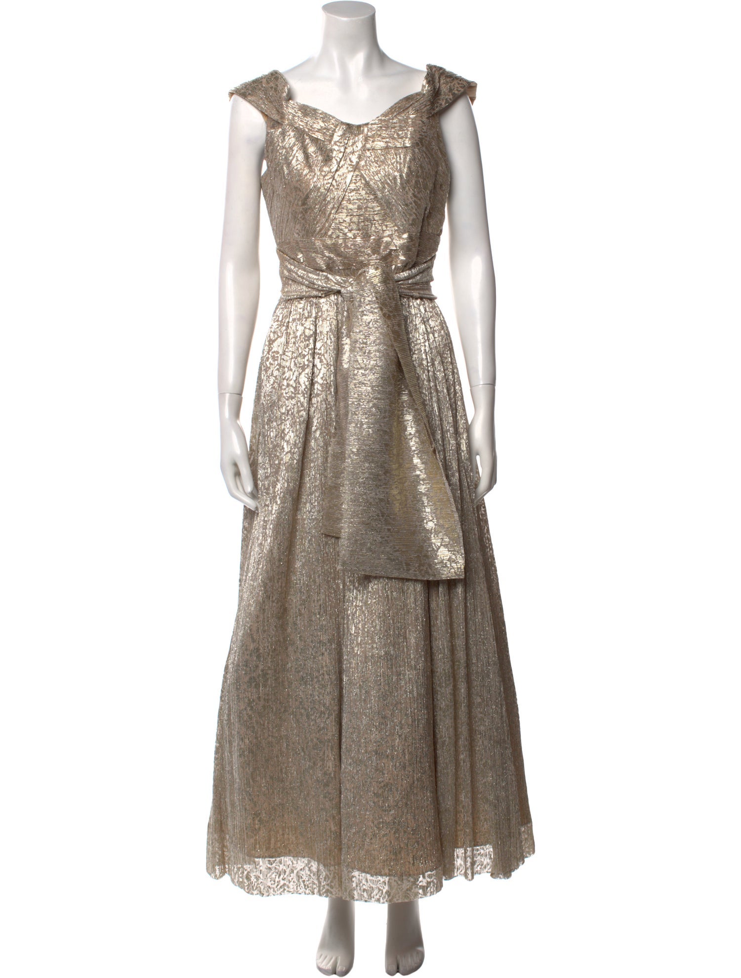 Aidan Mattox Cowl Neck Long Dress