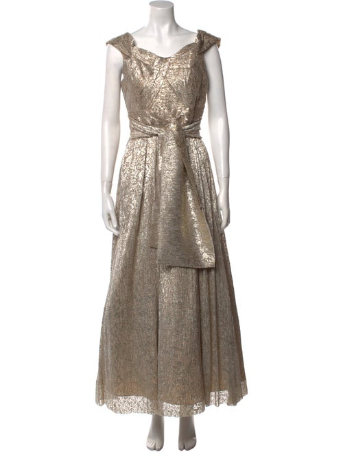 Aidan Mattox Cowl Neck Long Dress